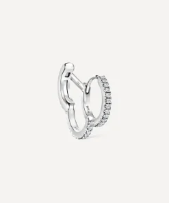 Maria Tash Earrings|Earrings^14ct 8mm Diamond Double Linked Eternity Hoop Earring Right