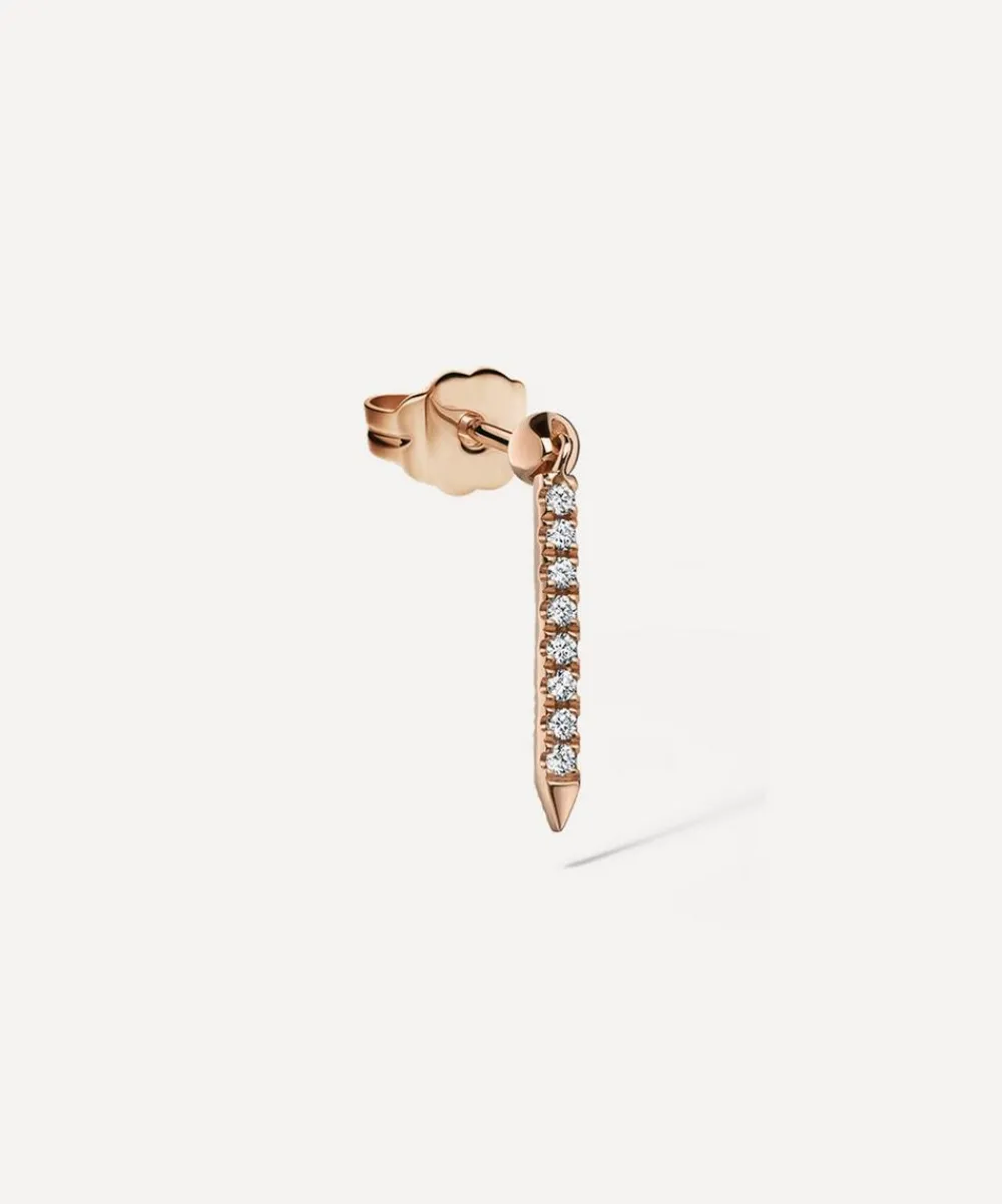 Maria Tash Earrings|Earrings^18ct 11mm Diamond Eternity Bar Charm Stud Earring