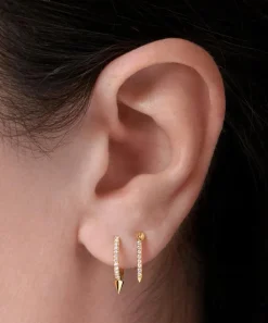 Maria Tash Earrings|Earrings^18ct 11mm Diamond Eternity Bar Charm Threaded Stud Earring