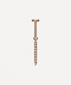 Maria Tash Earrings|Earrings^18ct 11mm Diamond Eternity Bar Charm Threaded Stud Earring