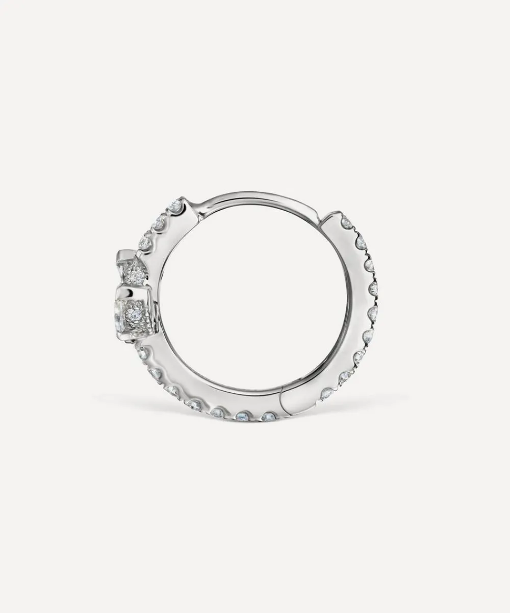 Maria Tash Earrings|Earrings^18ct 9.5mm Diamond Lotus Eternity Hoop Earring