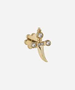 Maria Tash Earrings|Earrings^18ct 13mm Diamond Trinity Hilt Dagger Threaded Stud (Right)