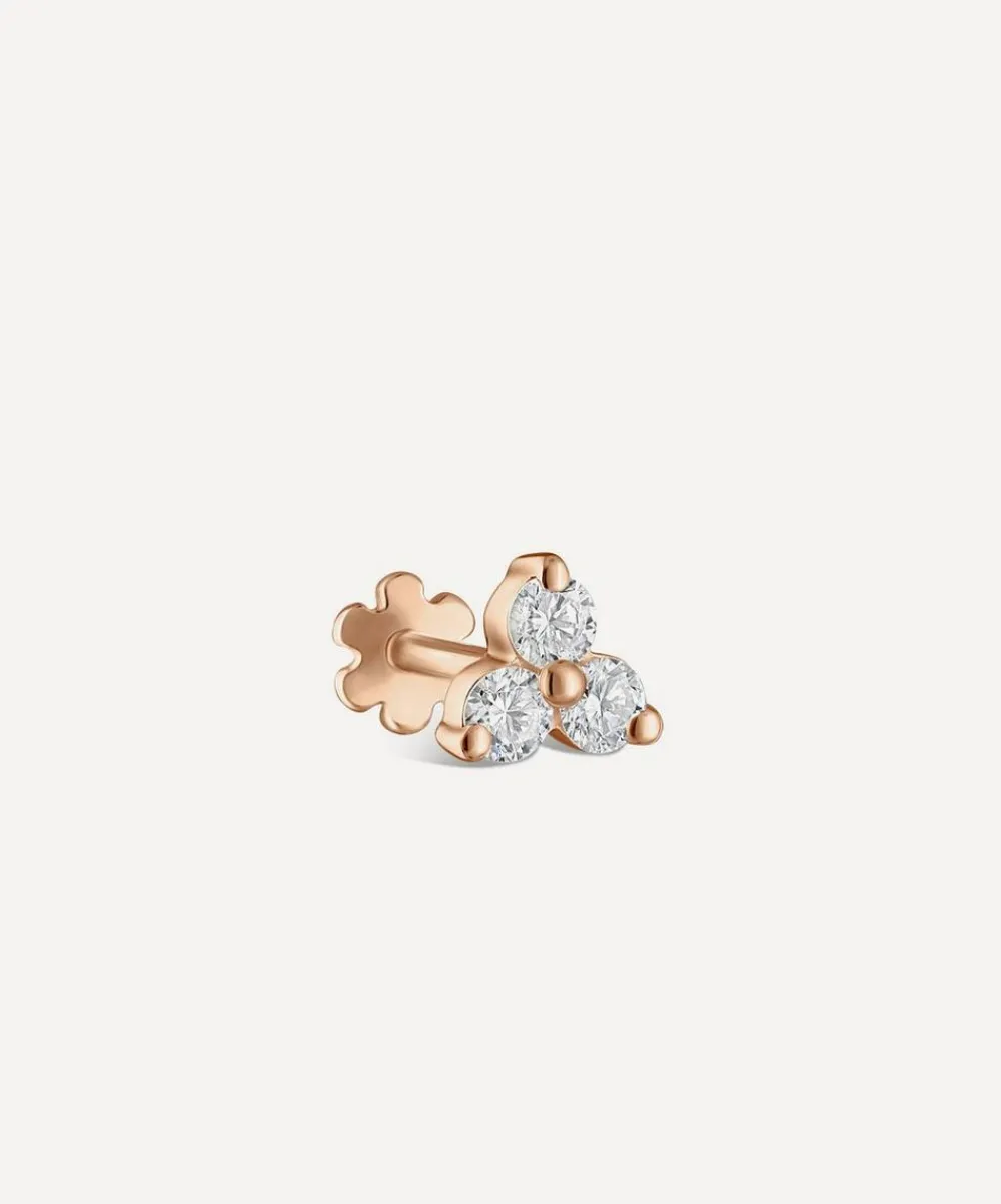 Maria Tash Earrings|Earrings^18ct 4.5mm Diamond Trinity Threaded Stud Earring