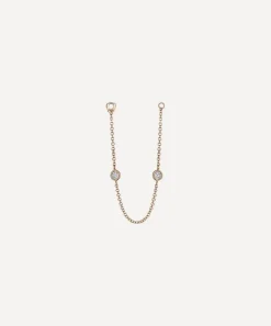 Maria Tash Charms & Pendants|Charms & Pendants^18ct 76mm Double Scallop Set Diamond Chain Connecting Charm