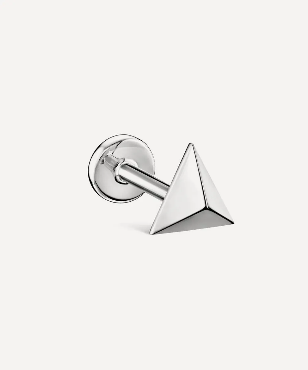 Maria Tash Earrings|Earrings^14ct 7mm Faceted Triangle Threaded Stud Earring