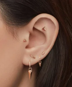 Maria Tash Earrings|Earrings^14ct 3.5mm Faceted Triangle Threaded Stud Earring