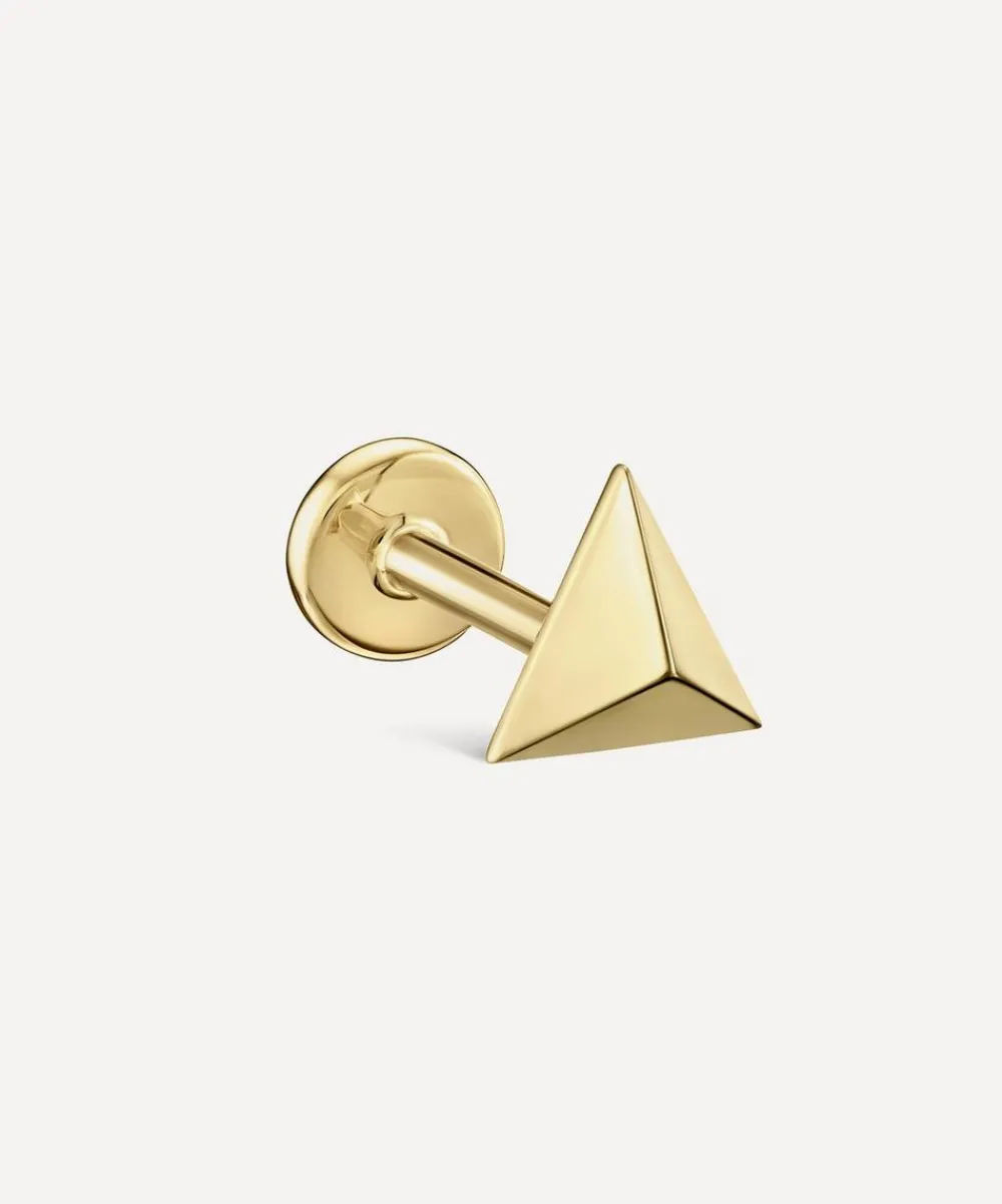 Maria Tash Earrings|Earrings^14ct 7mm Faceted Triangle Threaded Stud Earring