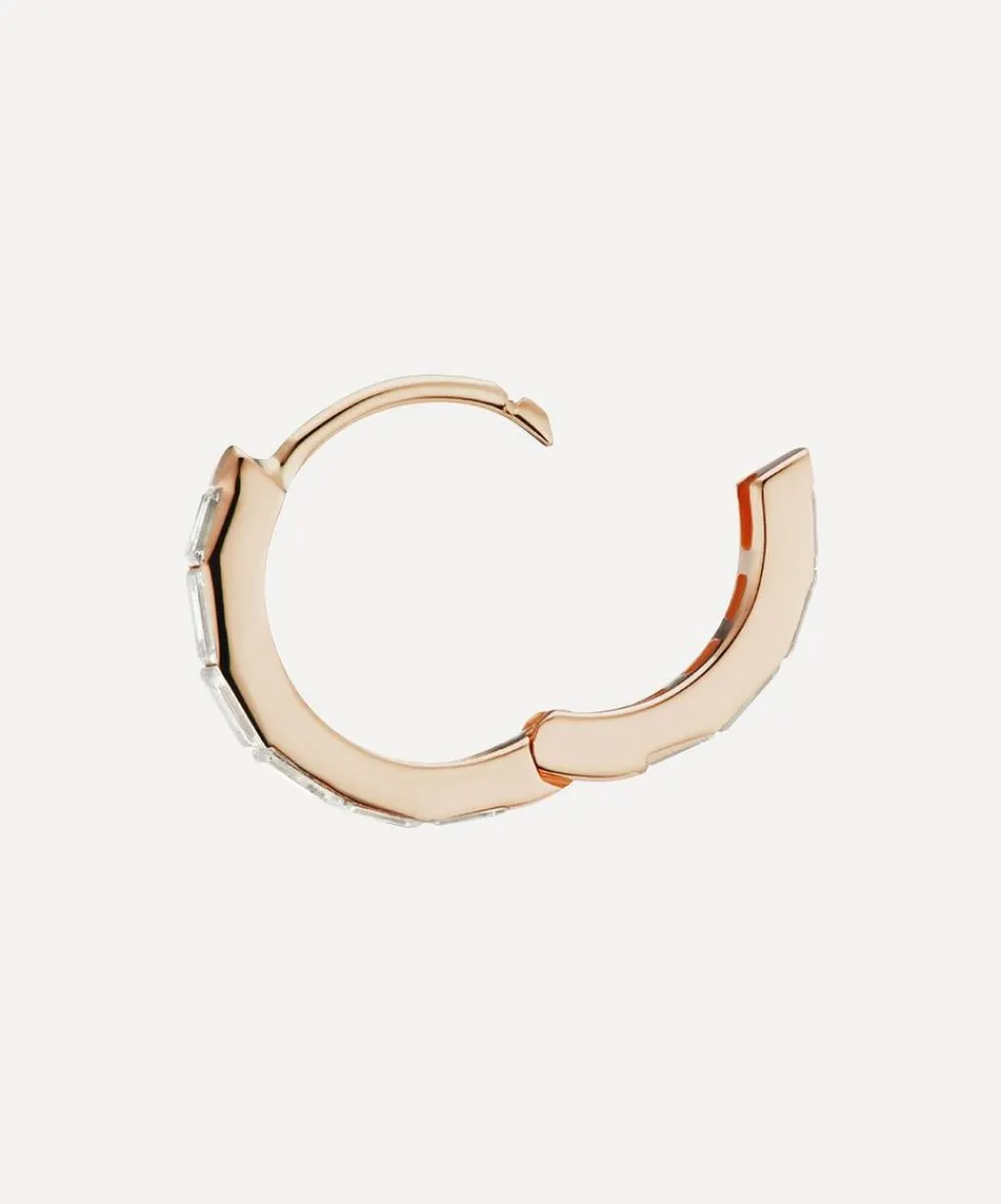 Maria Tash Earrings|Earrings^18ct 8mm Invisible Set Baguette Diamond Eternity Hoop Earring