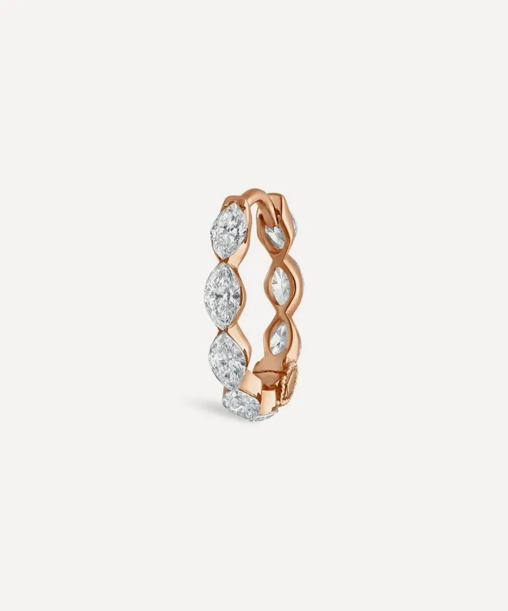 Maria Tash Earrings|Earrings^18ct 9.5mm Invisible Set Diamond Marquise Eternity Hoop Earring