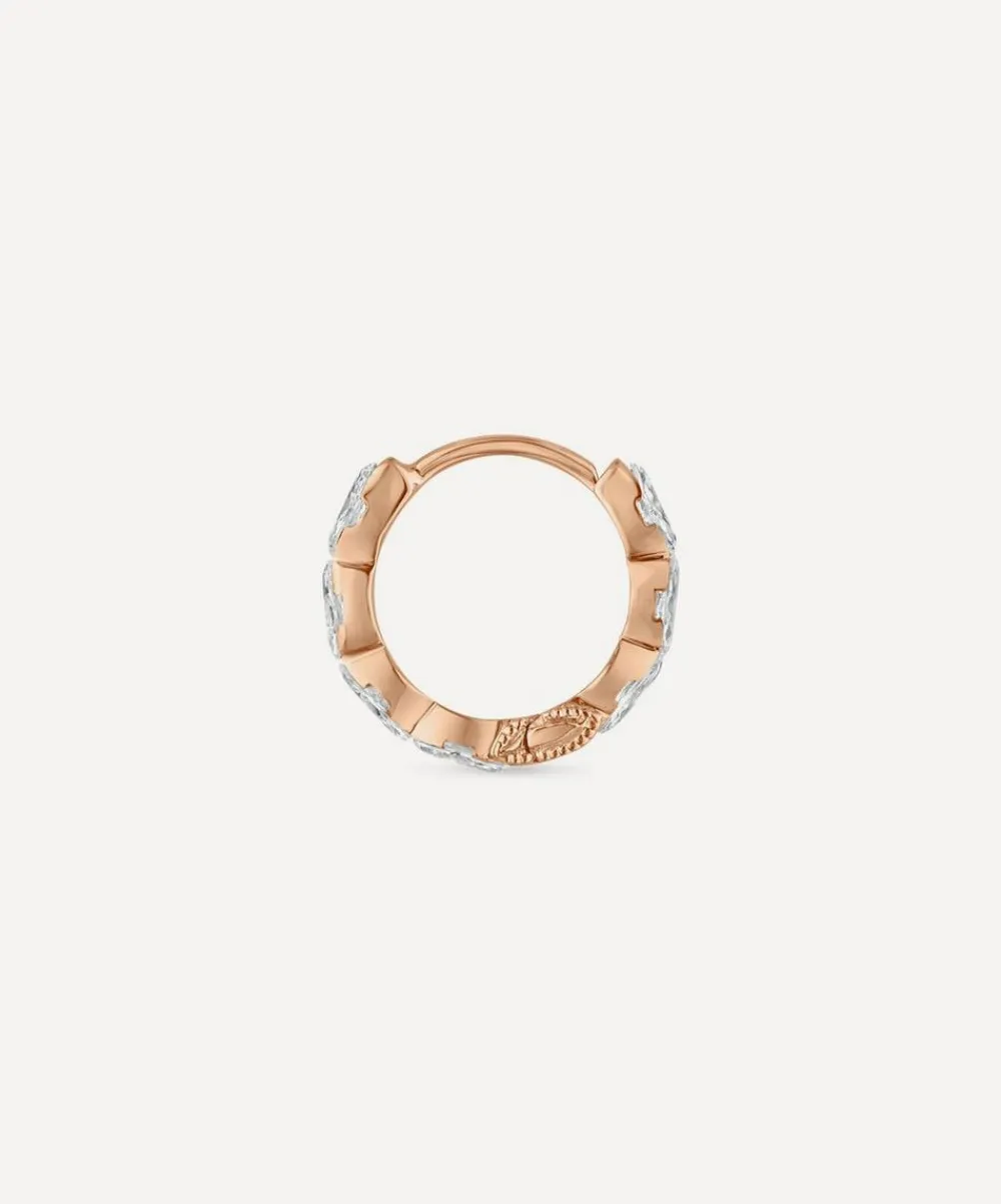 Maria Tash Earrings|Earrings^18ct 8mm Invisible Set Diamond Marquise Eternity Hoop Earring