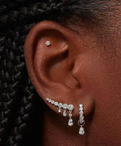 Maria Tash Earrings|Earrings^18ct 8mm Invisible Set Large Diamond Eternity Hoop Earring