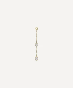 Maria Tash Charms & Pendants|Charms & Pendants^18ct 32mm Pendulum Charm Scalloped Set Pear and Round Diamond