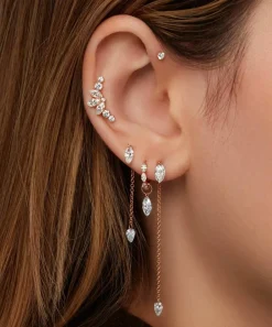 Maria Tash Charms & Pendants|Charms & Pendants^18ct 20mm Pendulum Charm with Pear Diamond