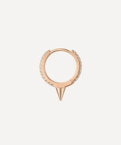 Maria Tash Earrings|Earrings^18ct 9.5mm Single Short Spike Diamond Eternity Hoop Earring