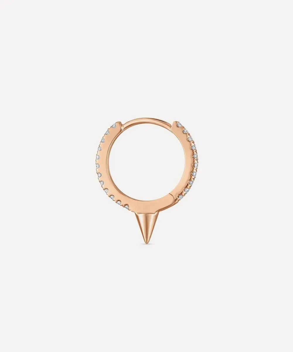 Maria Tash Earrings|Earrings^18ct 9.5mm Single Short Spike Diamond Eternity Hoop Earring