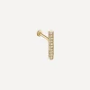 Maria Tash Earrings|Earrings^18ct 11mm Square Diamond Pave Bar Threaded Stud Earring