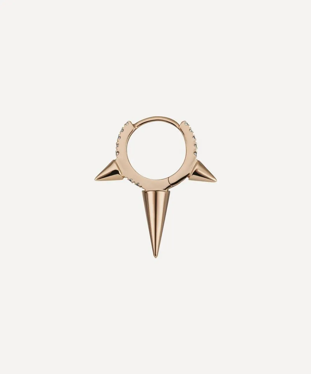 Maria Tash Earrings|Earrings^18ct 8mm Triple Long Spike Diamond Eternity Hoop Earring