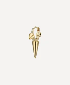 Maria Tash Earrings|Earrings^18ct 6.5mm Triple Long Spike Diamond Eternity Hoop Earring