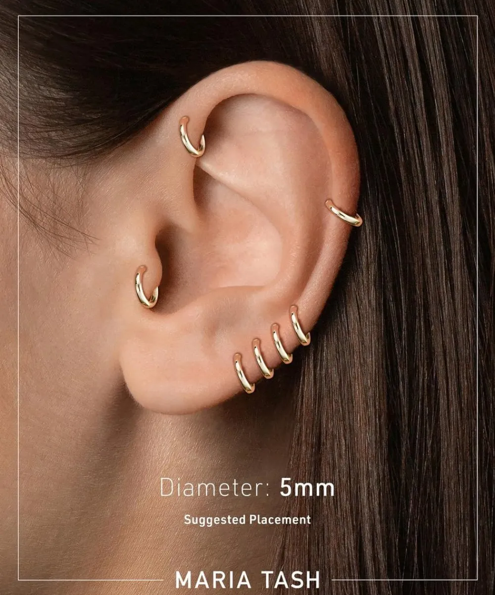 Maria Tash Earrings|Earrings^14ct 6.5mm Triple Long Spike Hoop Earring