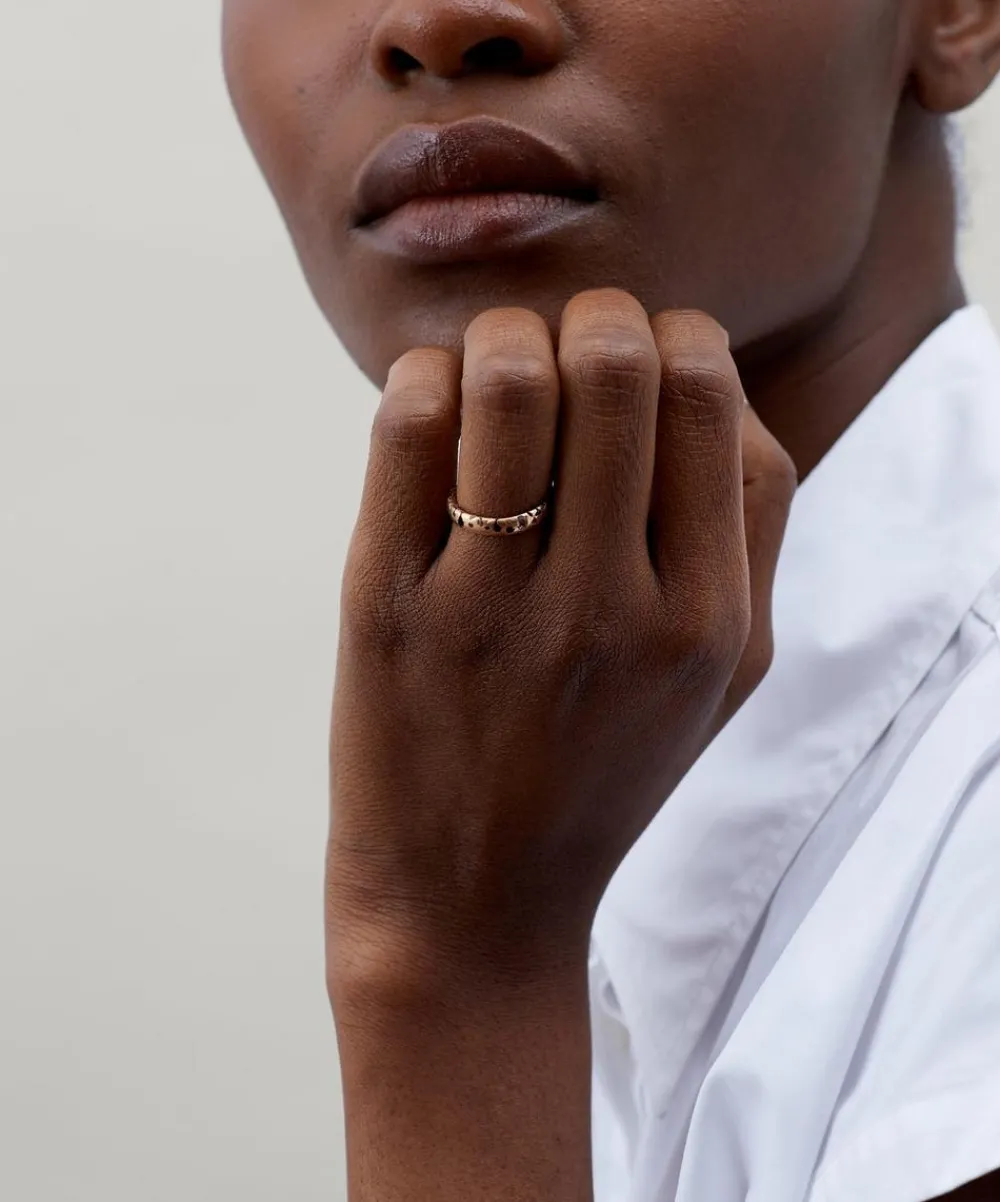 Polly Wales Rings|Rings^20ct Rose Gold Black and White Sapphire Confetti Ring