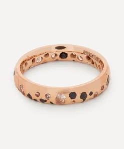 Polly Wales Rings|Rings^20ct Rose Gold Black and White Sapphire Confetti Ring