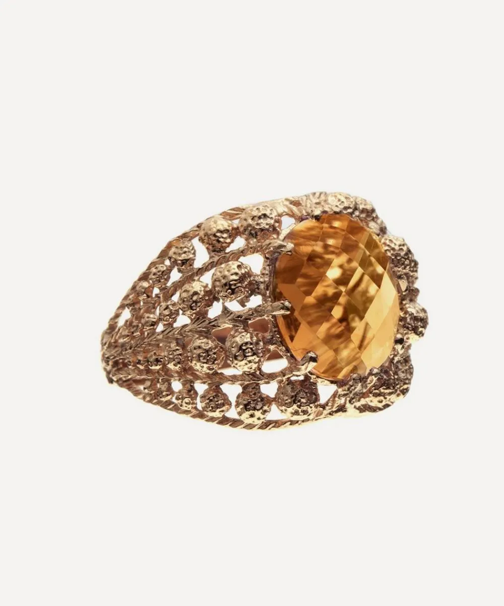 Atelier VM Rings|Rings^9ct Rose Gold Cenerentola Cognac Quartz Ring
