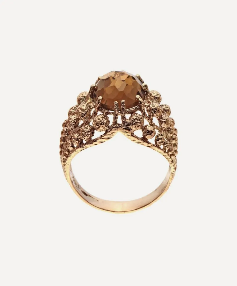 Atelier VM Rings|Rings^9ct Rose Gold Cenerentola Cognac Quartz Ring
