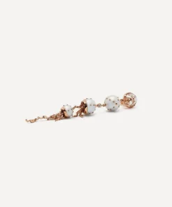 Bibi van der Velden Earrings|Earrings^18ct Rose Gold Jellyfish Quartz and White Pearl Drop Earring