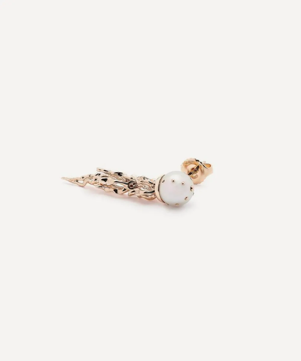 Bibi van der Velden Earrings|Earrings^18ct Rose Gold Jellyfish White Pearl Drop Earring