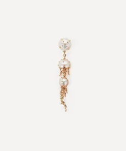Bibi van der Velden Earrings|Earrings^18ct Rose Gold Jellyfish White Pearl and Diamond Drop Earring