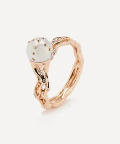 Bibi van der Velden Rings|Rings^18ct Rose Gold Jellyfish White Pearl Ring