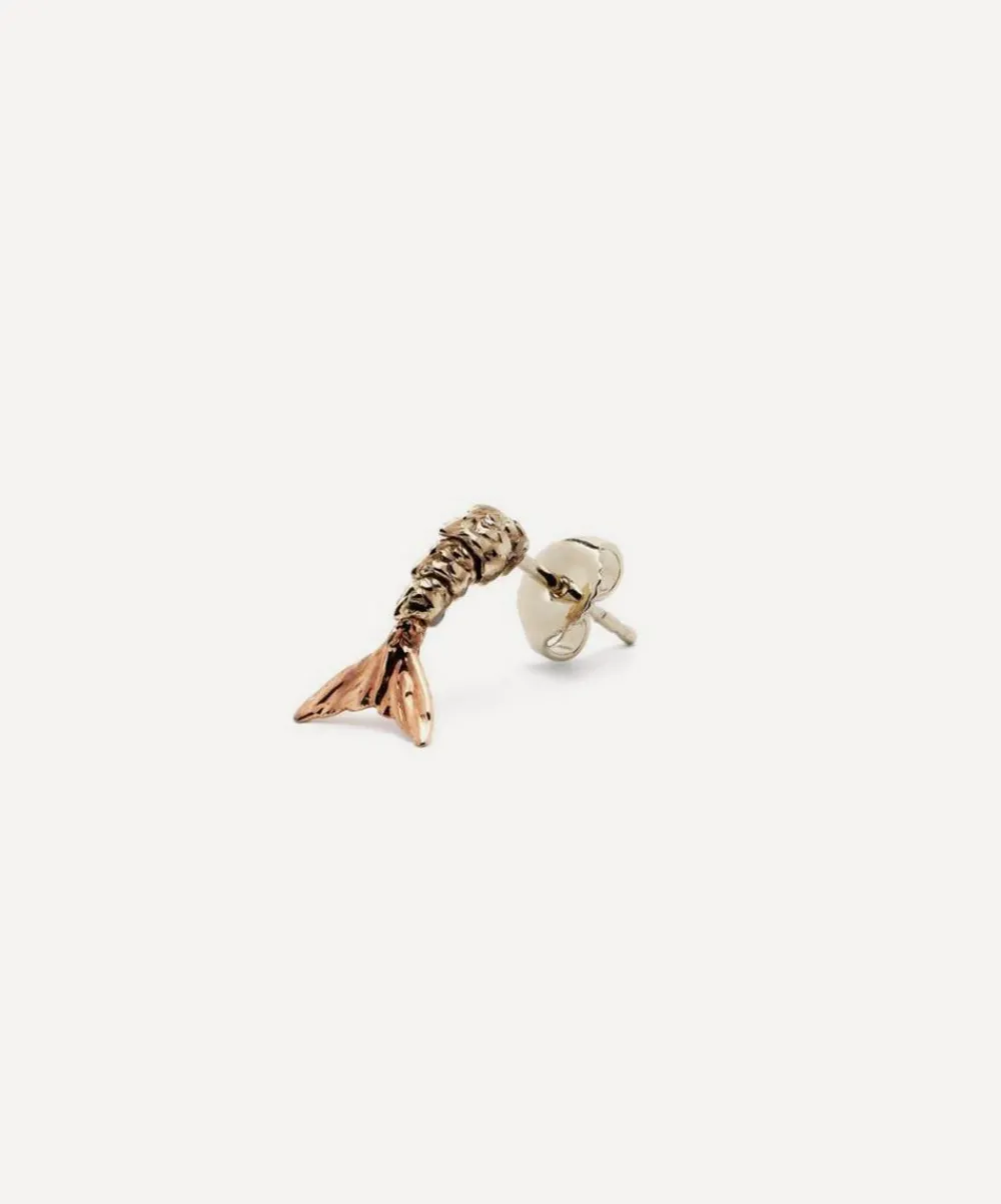 Bibi van der Velden Earrings|Earrings^18ct Rose Gold Mini Mermaid Tail Stud Earring