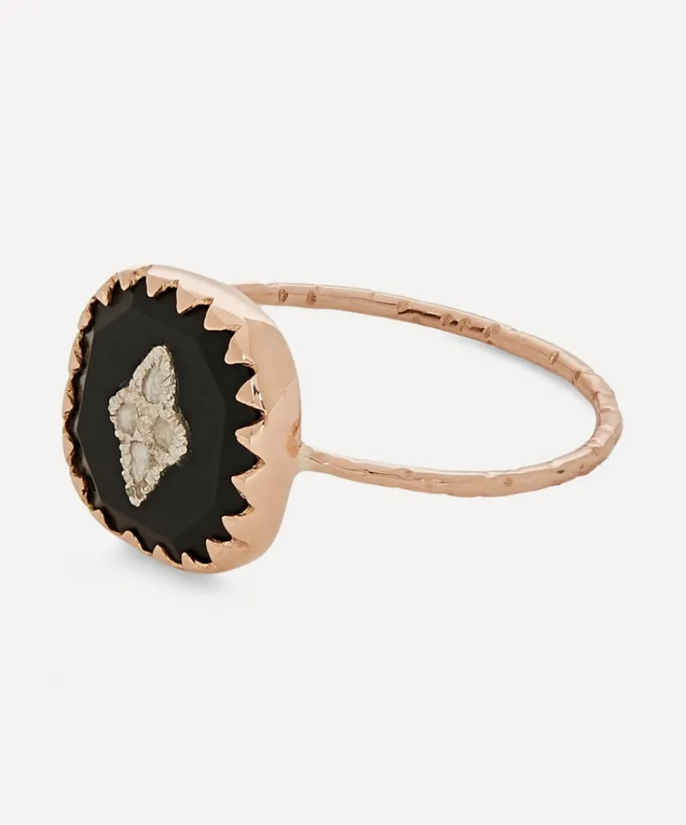 Pascale Monvoisin Rings|Rings^9ct Rose Gold Pierrot Diamond and Bakelite Ring