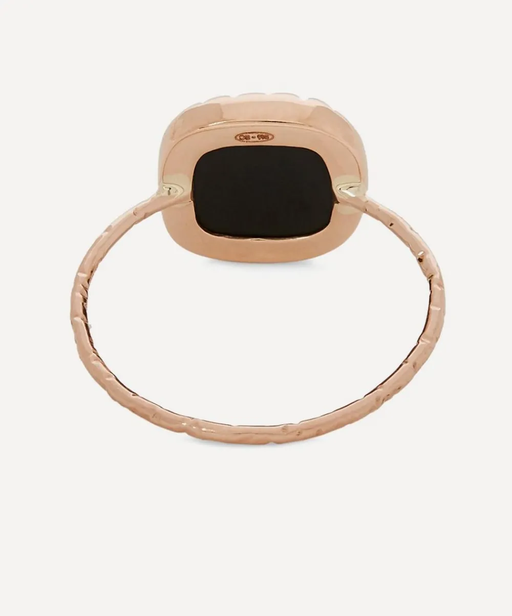 Pascale Monvoisin Rings|Rings^9ct Rose Gold Pierrot Diamond and Bakelite Ring