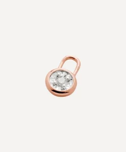 Monica Vinader Charms & Pendants^18ct Rose Gold Plated Vermeil Silver Diamond Essential Ear Charm