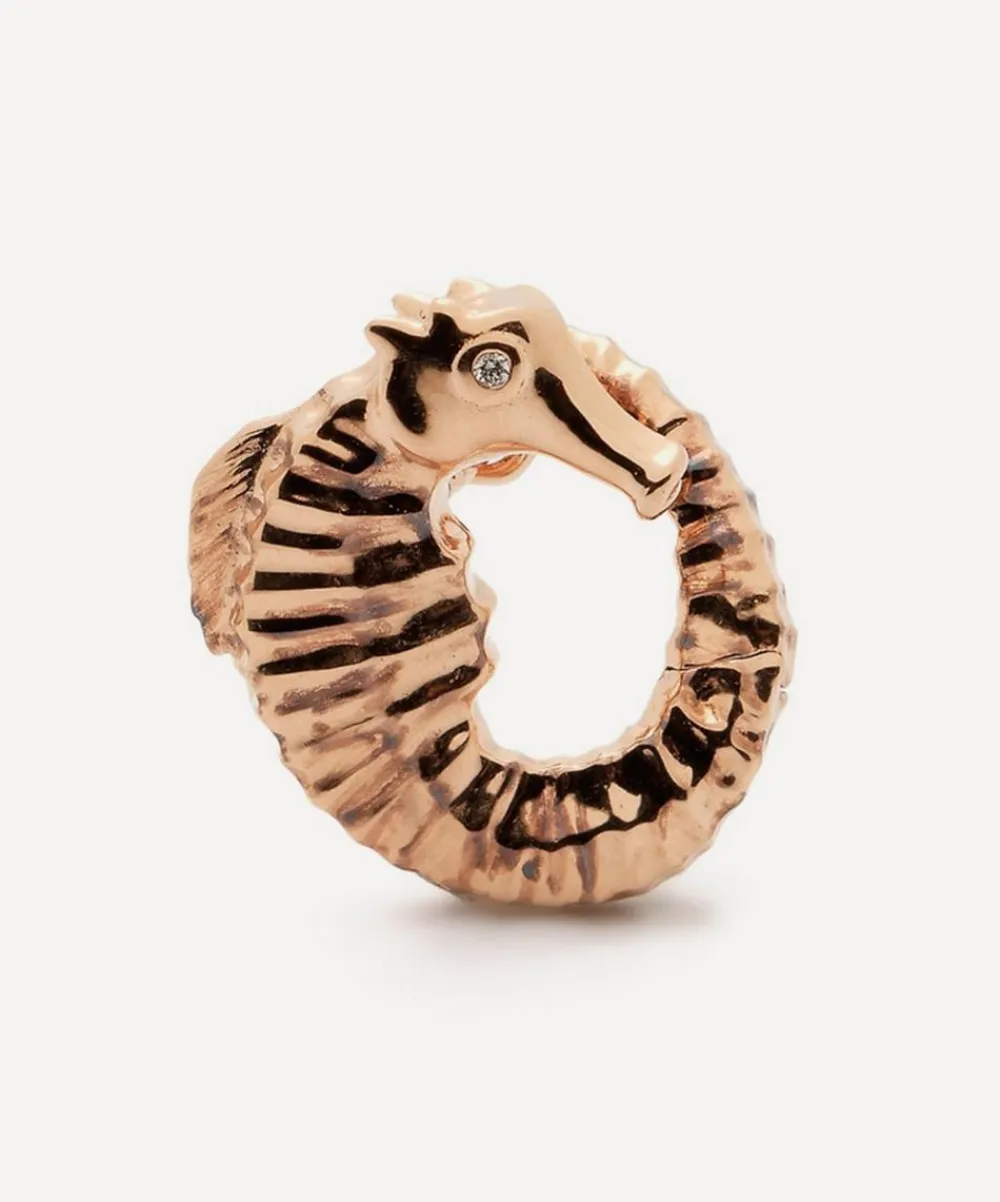 Bibi van der Velden Earrings|Earrings^18ct Rose Gold Seahorse Twist Stud Earring