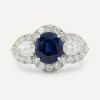 Kojis Rings|Rings^18ct White God Sapphire and Rose Cut Diamond Ring