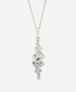 Kojis Necklaces|Necklaces^18ct White Gold Abstract Diamond Pendant Necklace