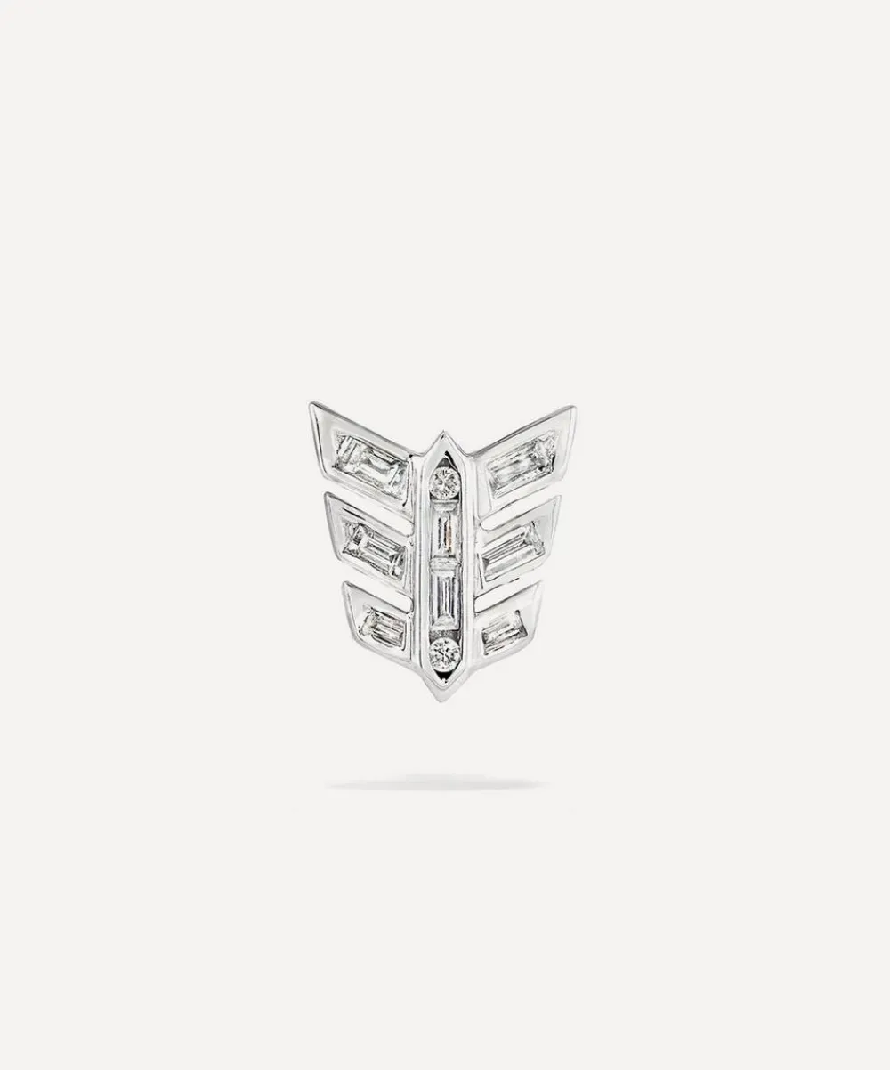 Annoushka Earrings|Earrings^18ct White Gold Baguette Diamond Stud Earring