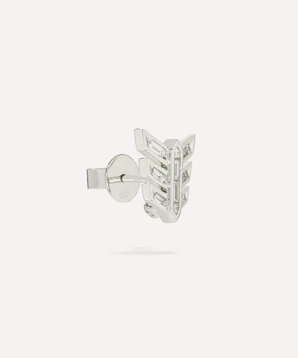 Annoushka Earrings|Earrings^18ct White Gold Baguette Diamond Stud Earring