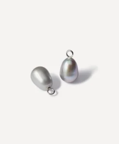 Annoushka Earrings|Earrings^18ct White Gold Baroque Grey Pearl Earring Drops