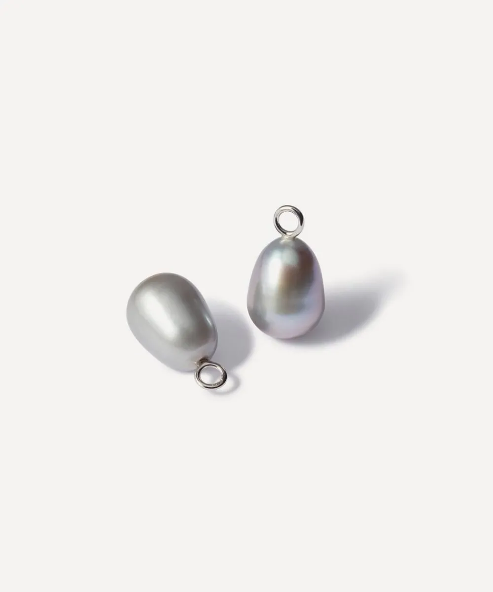 Annoushka Earrings|Earrings^18ct White Gold Baroque Grey Pearl Earring Drops