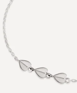 Dinny Hall Bracelets^9ct White Gold Bijou Folded Heart Trio Bracelet