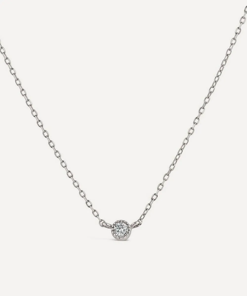 Dinny Hall Necklaces^9ct White Gold Created Diamond Jasmine Pendant Necklace