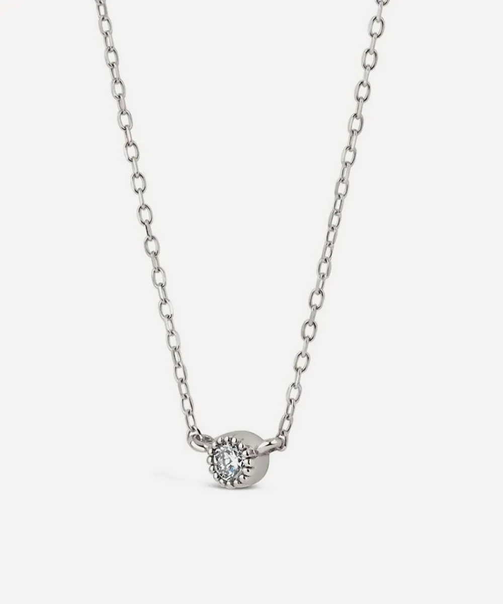 Dinny Hall Necklaces^9ct White Gold Created Diamond Jasmine Pendant Necklace