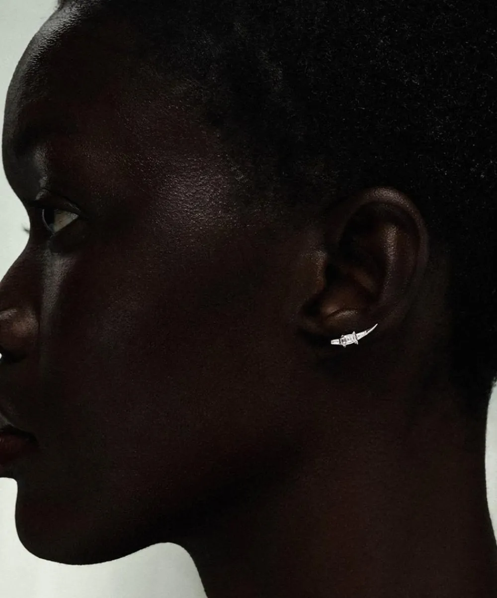 Bibi van der Velden Earrings|Earrings^18ct White Gold Diamond Alligator Ear Climber Earring Left