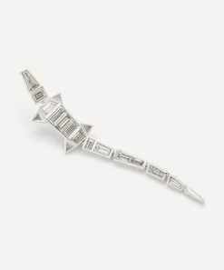 Bibi van der Velden Necklaces|Necklaces^18ct White Gold Diamond Alligator Extra Long Drop Earring