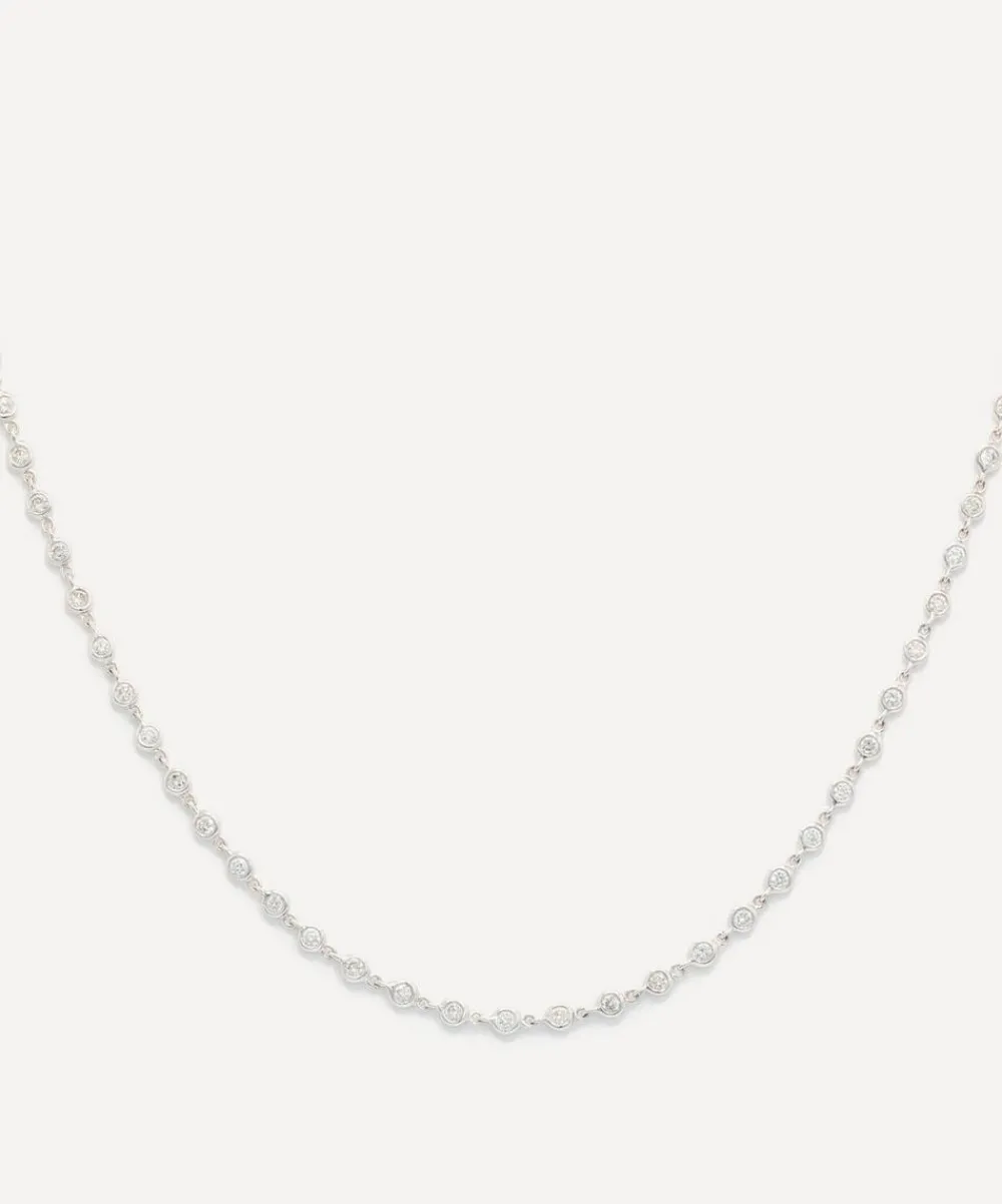 Kojis Necklaces|Necklaces^18ct White Gold Diamond Station Necklace
