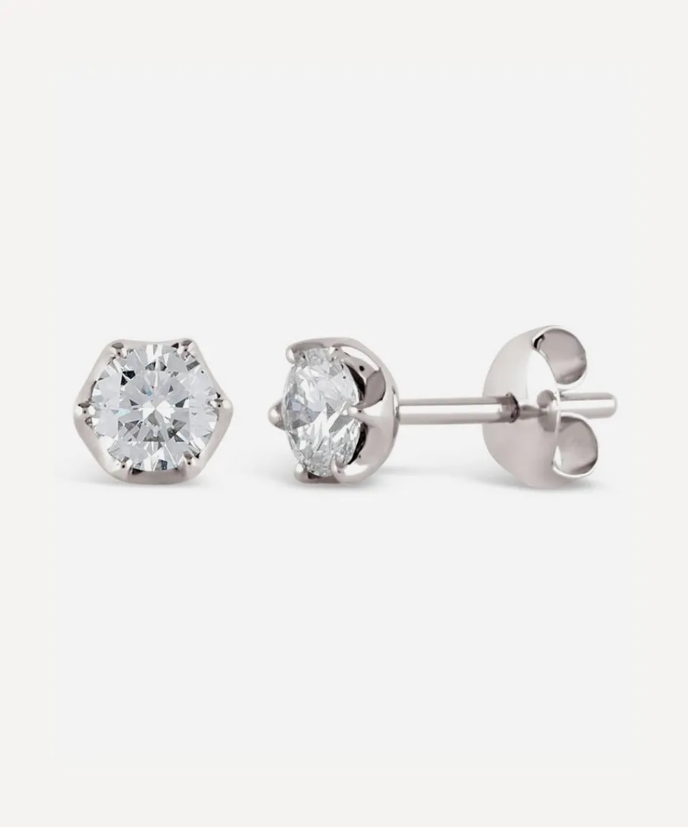 Dinny Hall Earrings^18ct White Gold Elyhara Diamond Stud Earrings