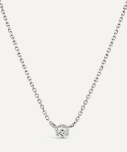Dinny Hall Necklaces^18ct White Gold Elyhara Small Diamond Pendant Necklace